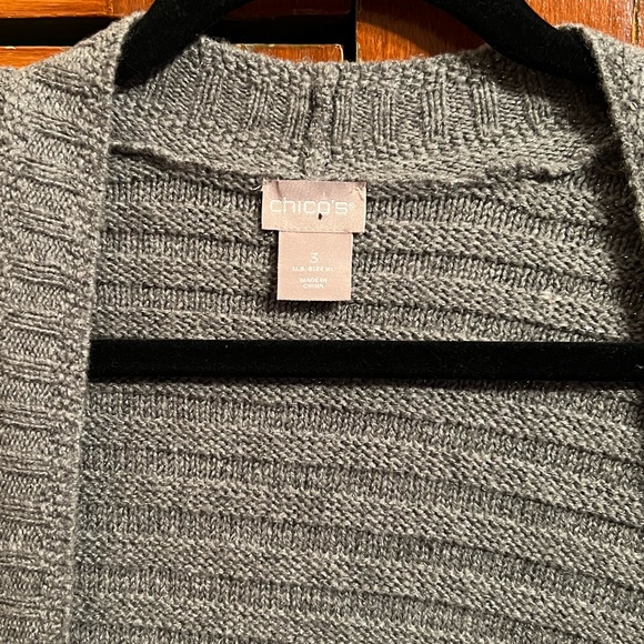 Chico's Open Cardigan Knit Sweater Vest - Picture 5 of 7